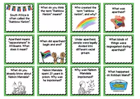 Vorschau - Interaktives Material - 🗣️ Conversation Cards South Africa 🇿🇦 | mit Differenzierung Warm up - Seite 1