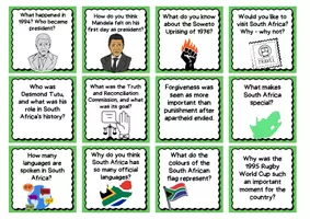 Vorschau - Interaktives Material - 🗣️ Conversation Cards South Africa 🇿🇦 | mit Differenzierung Warm up - Seite 3