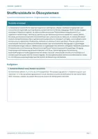Vorschau - Arbeitsblätter - Arbeitsblatt Biologie Klasse 12 - Stoffkreisläufe in Ökosystemen - Deckblatt