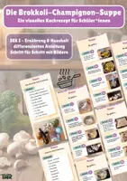 Vorschau - Fördermaterial/Inklusion - Kochunterricht mit der Brokkoli-Champignon-Suppe - Deckblatt