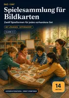 Vorschau - Spiele - Spielesammlung für Bildkarten – Wortschatzspiele für DaZ und Sprachförderung Klasse 2/3 mit Spielplan und Lösungen - Deckblatt