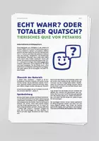 Vorschau - Arbeitsblätter - Kostenlos: Tierquiz Kita Grundschule – Bewegungsspiel mit 18 Tierarten - Deckblatt