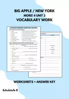 Vorschau - Arbeitsblätter - BIG APPLE Vocabulary Worksheets - More 4 Unit 3 NEW YORK - Deckblatt