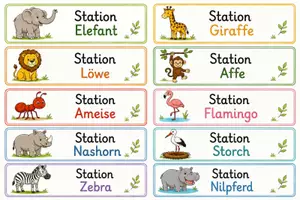 Vorschau - Arbeitsblätter - Stationenarbeit Tiere im Zoo - Seite 3