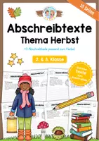 Vorschau - Arbeitsblätter - 10 Abschreibtexte zum Herbst - Deckblatt