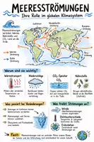 Vorschau - Arbeitsblätter - Lernposter + Arbeitsblatt "Meeresströmungen - Ihre Rolle im globalen Klimasystem" + interaktive Lösung & MP3 + Mindmap + Infografik - Deckblatt