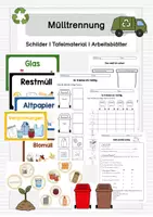 Vorschau - Arbeitsblätter - Mülltrennung - Schilder I Tafelmaterial I Arbeitsblätter - Deckblatt