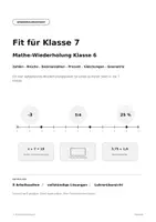 Vorschau - Arbeitsblätter - Fit für Klasse 7 - Mathe Wiederholung Klasse 6 - Seite 1