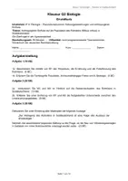 Vorschau - Klassenarbeiten - Klausur: Ökologie, anthropogener Einfluss, Rotmilan - Deckblatt