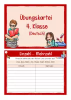 Vorschau - Anderer Materialtyp - Deutschkartei 4. Klasse (für selbständige Übungsmöglichkeit) - Seite 1