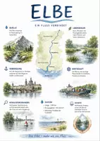 Vorschau - Arbeitsblätter - Lernposter + Arbeitsblätter zum Thema "Elbe" + Lösung & MP3 + Mindmap + Infografik - Deckblatt