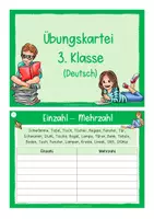 Vorschau - Anderer Materialtyp - Deutschkartei 3. Klasse (für selbständige Übungsmöglichkeit) - Seite 1