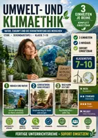 Vorschau - Unterrichtsreihen - Umwelt- & Klimaethik · Ethik Unterrichtsmaterial | Sekundarstufe I (Klasse 7–10) - Deckblatt