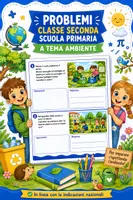anteprima - Esercizi - Problemi classe seconda scuola primaria - Pagina di copertina
