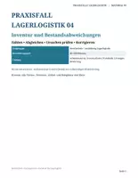 Vorschau - Unterrichtsreihen - Praxisfall Lagerlogistik: Inventur und Bestandsabweichungen | Arbeitsblatt mit Lösungen - Deckblatt