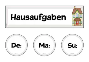 Vorschau - Präsentationen/Tafelbilder - Hausaufgaben - Visualisierung / beige - reizarm - Seite 1