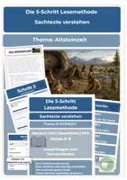 Vorschau - Arbeitsblätter - 5 Schritt Lesemethode Altsteinzeit Sachtext Klasse 4-6 - Deckblatt