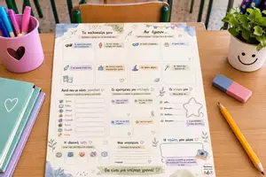 Προεπισκόπηση - Φύλλα εργασίας - 🎒 ΔΩΡΕΑΝ | Η Πρώτη μου Μέρα στο Σχολείο | Εκτυπώσιμο Φύλλο Εργασίας - Εξώφυλλο