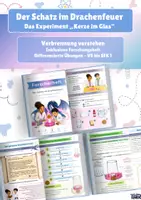 Vorschau - Stundenentwürfe - Kerze im Glas & Verbrennung – Das Experiment: „Der Schatz im Drachenfeuer“ - Deckblatt