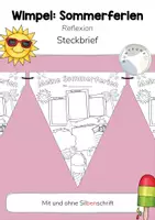 Vorschau - Arbeitsblätter - Wimpel & Steckbrief: Sommerferien (Reflexion der Ferien, Erzählanlass) - Deckblatt