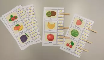 Vorschau - Stationenlernen - Silben schwingen Winter - Klammerkarten - Deckblatt