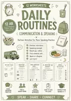 Vorschau - Arbeitsblätter - Speaking & Communication: Daily Routines / My Day – Partner Interviews Englisch Klasse 5–7 - Deckblatt