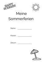 Vorschau - Arbeitsblätter - Mein Sommerferien-Arbeitsheft / Reflexion - Deckblatt
