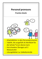 Vorschau - Arbeitsblätter - Personal pronouns - Deckblatt