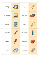 Vorschau - Spiele - School supplies DOMINO (Schulmaterialien Englisch) - Seite 1