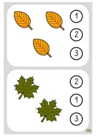 Vorschau - Arbeitsblätter - Klammerkarten: Menge 10 - HERBST/HALLOWEEN - Menge legen - Seite 3