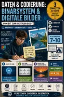 Vorschau - Unterrichtsreihen - Daten & Codierung: Binärsystem und digitale Bilder | Informatik Unterrichtsmaterial Sekundarstufe I | Klassen 7–10 - Deckblatt