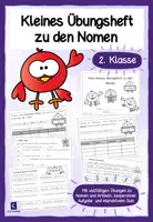 Vorschau - Unterrichtsreihen - Nomen in der 2. Klasse – Kleines Übungsheft mit Partneraufgabe & interaktivem Quiz - Deckblatt