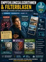 Vorschau - Unterrichtsreihen - Empfehlungsalgorithmen & Filterblasen | Informatik Unterrichtsmaterial Sekundarstufe I | Klassen 7–10 - Deckblatt