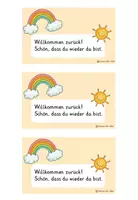 Vorschau - Bildkarten - Feriengruß, Willkommen zurück, Willkommensgruß nach den Ferien - Seite 2