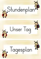 Vorschau - Präsentationen/Tafelbilder - Tagestransparenz Marienkäferklasse 🐞 | Stundenplankarten & Tagesablauf | Klassentier Marienkäfer | Grundschule | Classroom Management - Seite 1