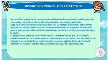 Vista previa - Hojas de trabajo - SUSTANTIVO INDIVIDUAL Y COLECTIVO - página 1