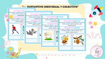 Vista previa - Hojas de trabajo - SUSTANTIVO INDIVIDUAL Y COLECTIVO - Portada