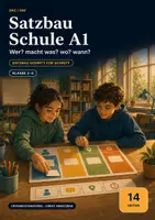 Vorschau - Arbeitsblätter - Satzbau Schule A1 – Wer? macht was? wo? wann? - Deckblatt
