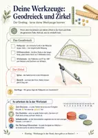 Vorschau - Stationenlernen - Geometrie-Grundlagen Klasse 5/6 – Lernwerkstatt: Geodreieck und Zirkel Schritt für Schritt mit Checkliste und Lösungen - Seite 2