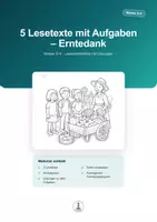 Vorschau - Arbeitsblätter - Erntedank – 5 Lesetexte mit Aufgaben | Leseverständnis Klasse 3–4 - Deckblatt