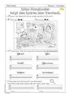 Vorschau - Arbeitsblätter - Buchstaben Sp sp und St st: Material zum Wimmelbild - Seite 2