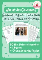 Vorschau - Stundenentwürfe - Was ist das Gewissen? – Bedeutung & Funktion | Ethik Klasse 7–9 - Deckblatt