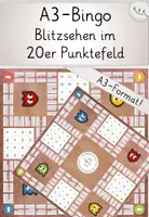 Vorschau - Stationenlernen - Blitzsehen bis 20 – A3-Bingo mit 20er-Punktefeld für Klasse 1 - Deckblatt