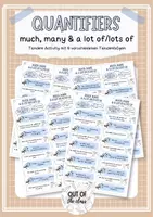 Vorschau - Aufgabenkarten - Tandem Activity Englisch: Quantifiers much, many & a lot of/ lots of - Deckblatt