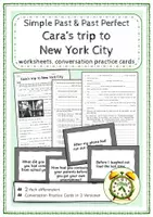 Vorschau - Arbeitsblätter - Simple Past & Past Perfect - Cara's trip to NYC (worksheets & practice cards) - Deckblatt