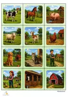 Vorschau - Spiele - Finde die Paare Grundwortschatz Bauernhof - Seite 3