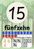 Vorschau - Poster - Zahlen Poster im Zahlenraum 0-20 mit Wald Hintergrund - Deckblatt