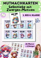 Vorschau - Anderer Materialtyp - Mutmachkarten Zwerge | Positive Affirmationen für Selbstvertrauen | Klasse 1–4 - Deckblatt