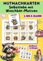 Vorschau - Anderer Materialtyp - Mutmachkarten Waschbären | Positive Affirmationen für Selbstliebe & Selbstvertrauen | Klasse 1–4 - Deckblatt