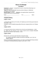 Vorschau - Arbeitsblätter - Klausur: Neobiot asiatischer Marienkäfer - Deckblatt
